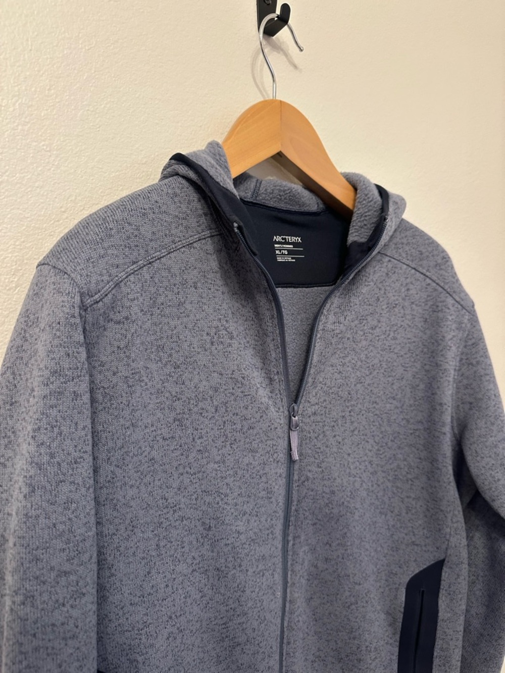Arc'teryx Full-Zip Hooded Fleece Jacket Zip Up Sweatshirt - Picture 2 of 6